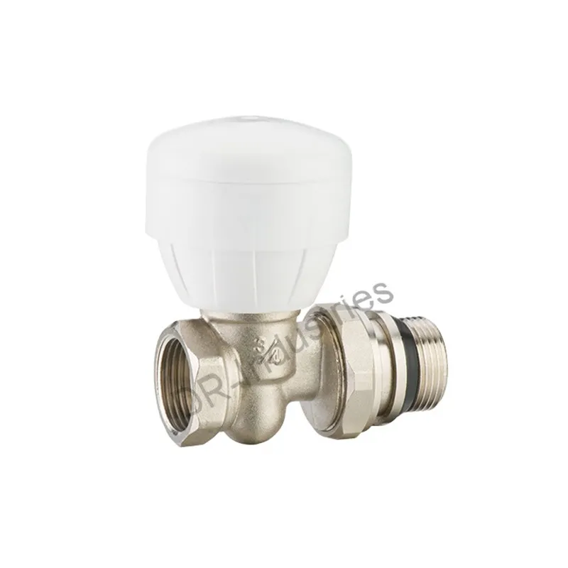 China Manufacturer Angle Type Brass Thermostatic Radiator Valve