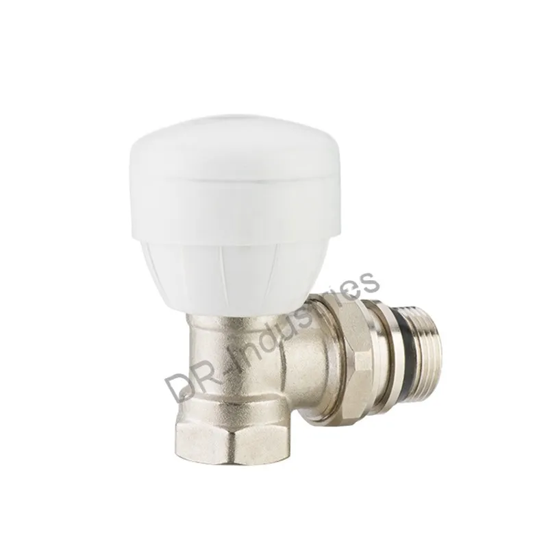 China Manufacturer Angle Type Brass Thermostatic Radiator Valve