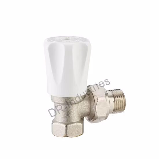 China Manufacturer Angle Type Brass Thermostatic Radiator Valve